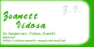 zsanett vidosa business card